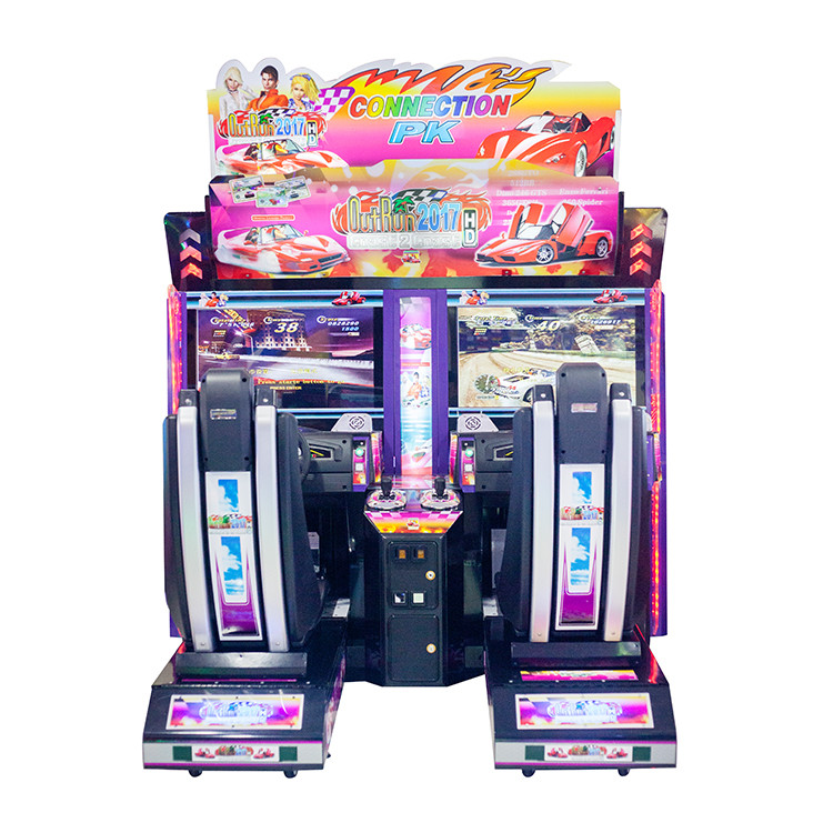 Macchina LCD del gioco dell'automobile della galleria di 32 gemelli, 1 - 2 macchine della galleria dei soldi dei giocatori